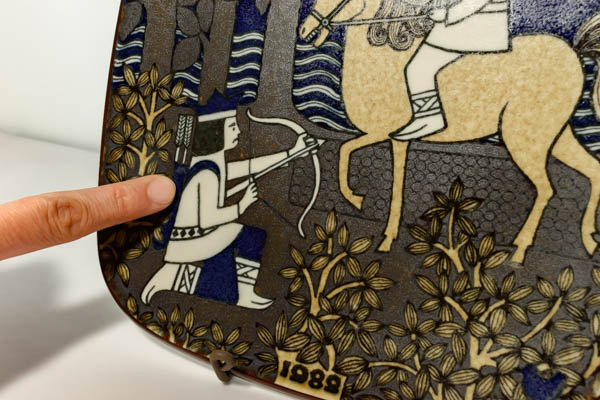 北欧雑貨 フィンランド ARABIA アラビア ビンテージ 1982 イヤープレート ライヤ・ウオシッキネン